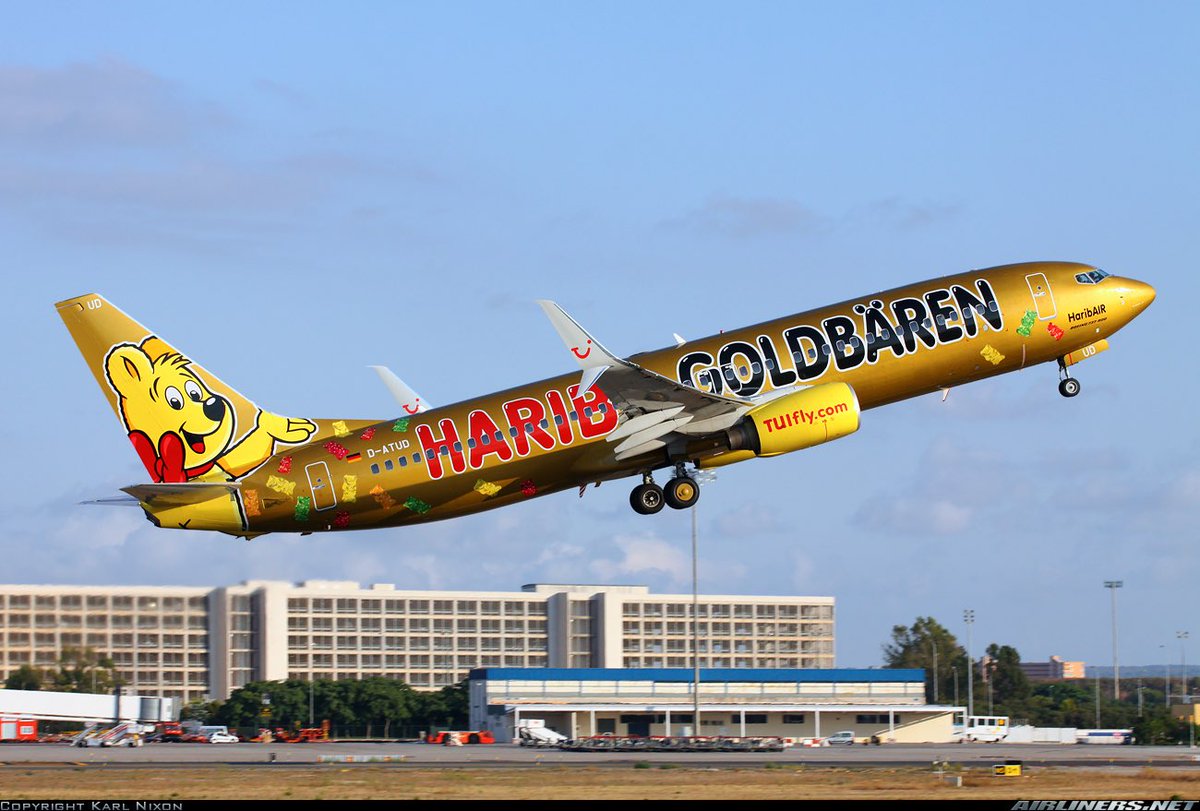 A Tui Fly Germany (Haribo Livery) B737-800 seen here in this photo