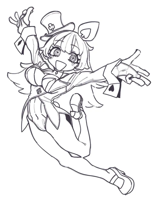 配信で描いたイラスト 