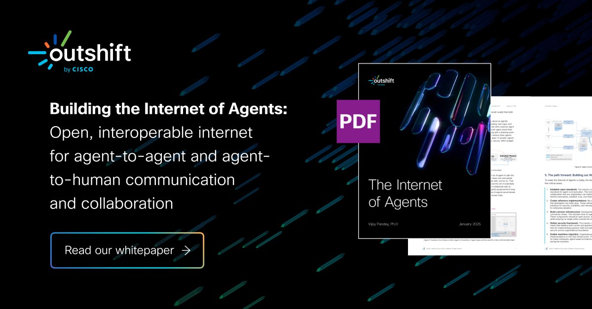 outshiftbycisco's tweet image. Gartner predicts 33% of enterprise software apps will include #AgenticAI by 2028 (1% in 2024).

Get our #InternetOfAgents whitepaper for insights on what our Head of Outshift refers to as the “backbone of our collective future”: cs.co/6019IedL5 🔸

#OutshiftByCisco