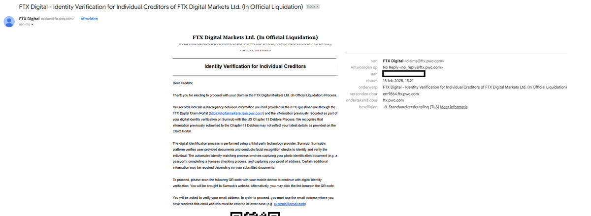 BTCAM3's tweet photo. @sunil_trades @sunil_trades , this email seems legit, but I am not sure of it to behonest and I am recluntant... I have copied paste the email details in the picture on the right side, what do you think, it is real or spam? https://t.co/lj8o7Xk3fQ