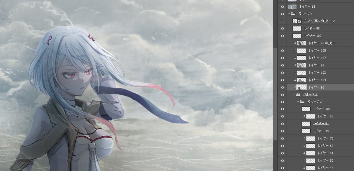 tincnshngy1's tweet image. フォルダに対してマスクをかけれるとかいう機能
できないものとして長年フォトショップ使ってたせいで
ここ最近で一番の衝撃を受けてしまった