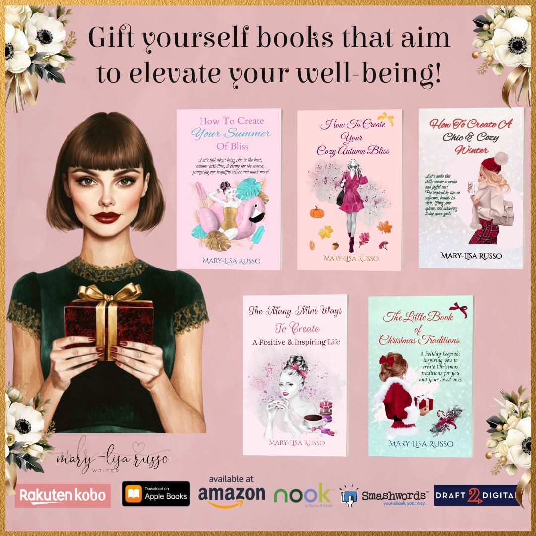 MaryLisa0's tweet photo. 🌹🌟🌹🌟🌹🌟🌹🌟🌹🌟🌹🌟🌹
You can find my books that aim to elevate your #lifestyle at:

https://t.co/J5xNHOIcWo 

#selfcare #selflove #SelfGrowth #selfship #Wellbeing #WellnessTips #WellnessJourney #style #lifegoals #booktwt #BookRecommendation #women #booklovers https://t.co/ZUNUNuZxo1