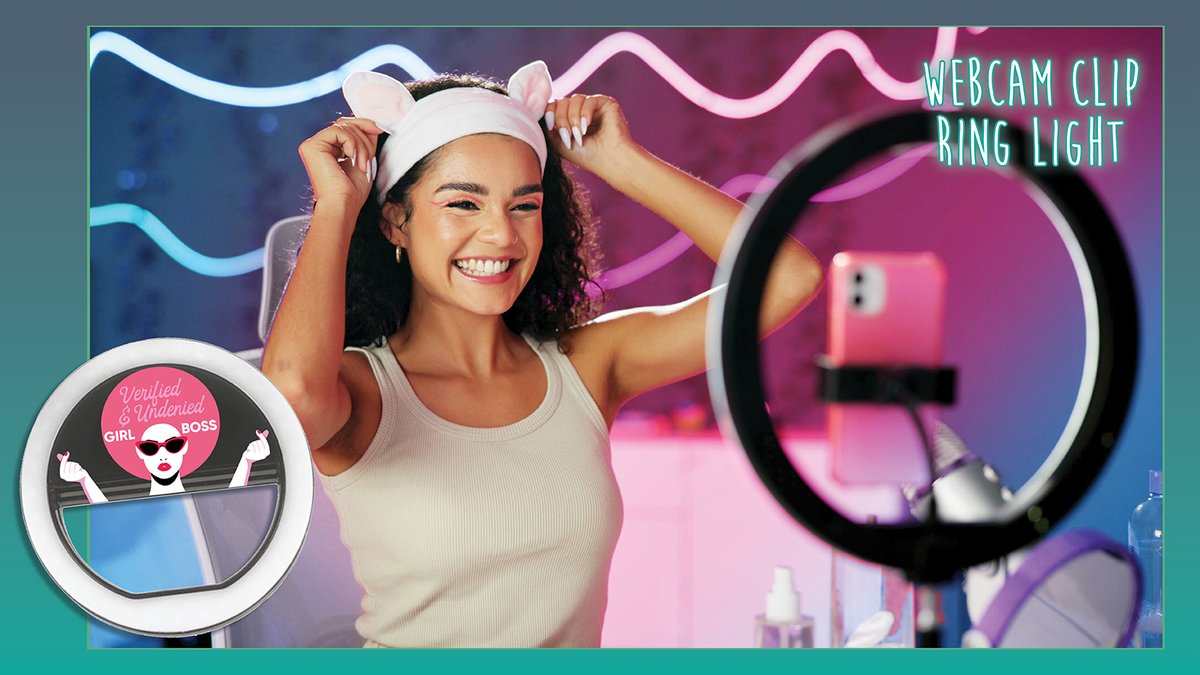 WHP_Promo's tweet image. Webcam Clip Ring Light
Shine Bright!
Help your residents ace virtual interviews or take flawless selfies with the Webcam Clip Ring Light. Portable, adjustable, and essential for every student’s desk setup.

✨ 3 brightness levels for every occasion.
💲 $2.94/unit (bulk pricing).