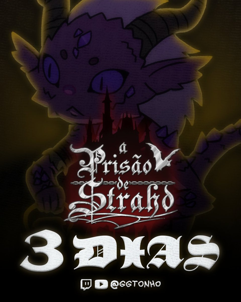 ggtonho's tweet image. 3 DIAS PARA #PrisãoDeStrahd! 🦇

Renegada e caçada. Como Hel pode voltar para casa quando já não se é mais bem-vinda?

🟣 Adentre as terras amaldiçoadas de Barovia NESSA SEXTA (21/02) às 19H (horário de brasília).

#dnd #strahd #rpg #rpgbrasil #rpgbr #5e