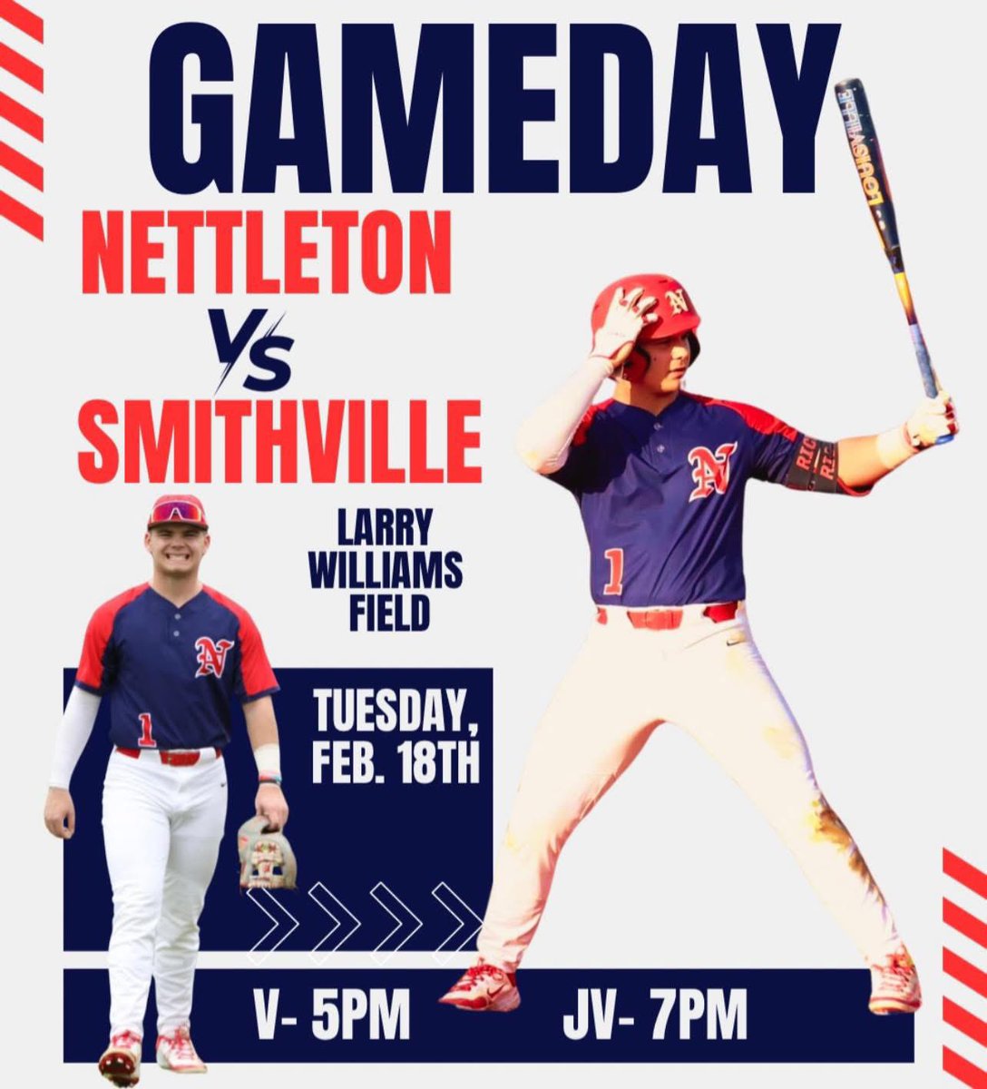 Nettleton Baseball (@nettletonbsb) on Twitter photo ⚾️GAMEDAY!!! ⚾️🐅
Varsity @5PM
🆚Smithville
📍Larry Williams Field
📺 sidelinehd.com/TigersVarsity2… ⚾️GAMEDAY!!! ⚾️🐅
Varsity @5PM
🆚Smithville
📍Larry Williams Field
📺 sidelinehd.com/TigersVarsity2…