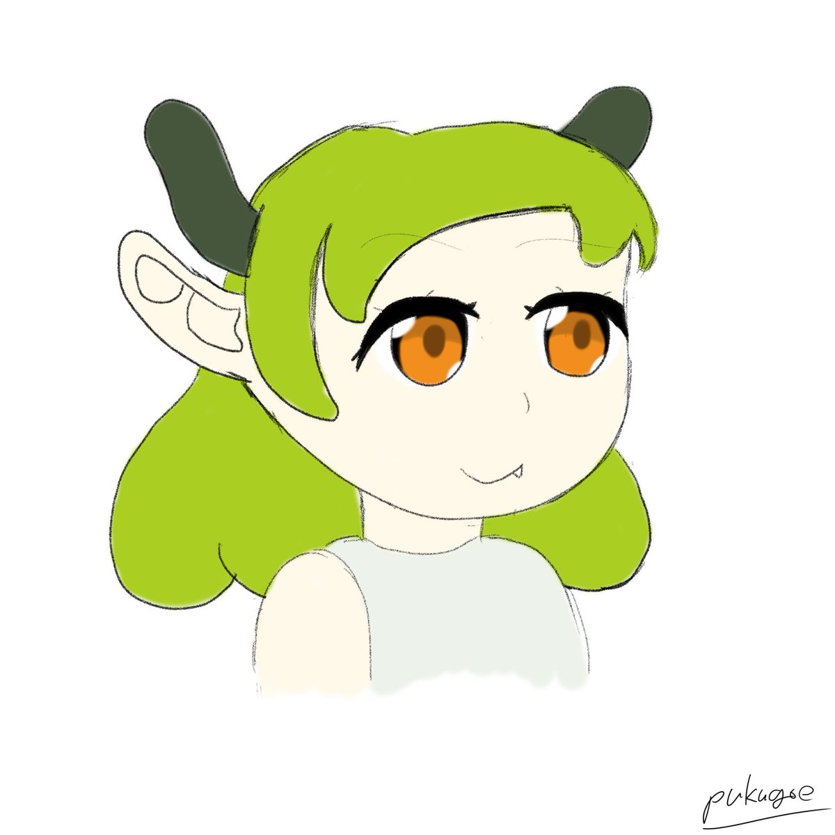 「本日の30分集中描き右向き 」|プクゴエのイラスト