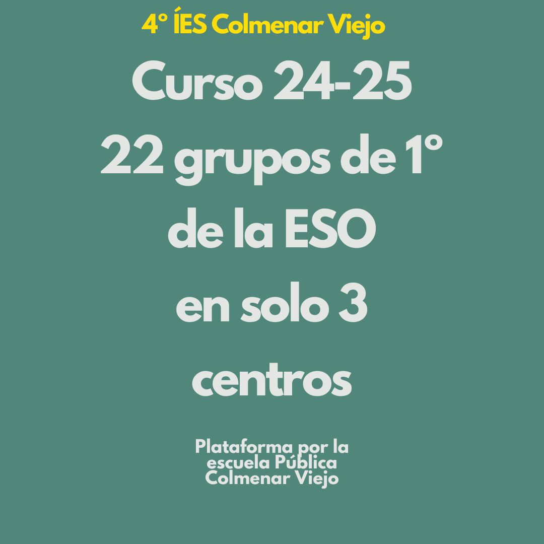 Plataforma por la Educación Pública Colmenar Viejo tweet media