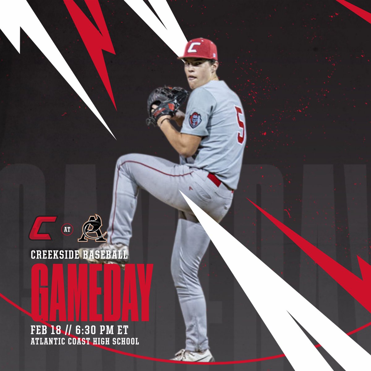 Creekside baseball travels to Atlantic Coast tonight to take on the Stingrays! Tune in live on Schlick Sports!
