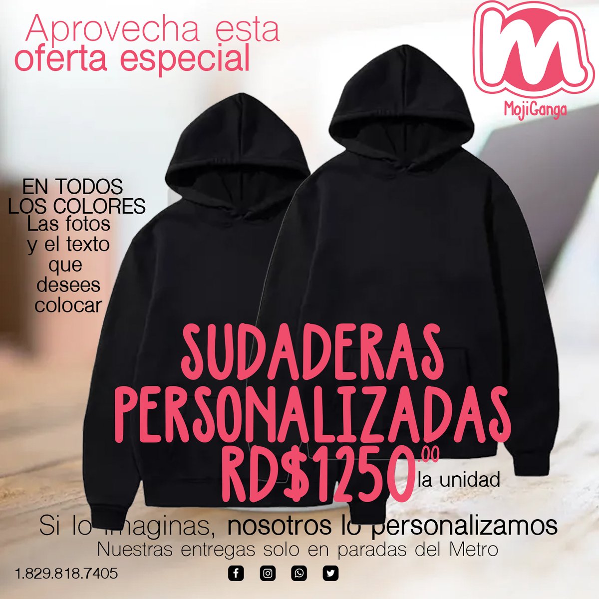 MojigangaDRD's tweet photo. Aprovecha esta oferta especial de sudaderas 
RD$1,250.00 la unidad
En #Mojiganga, si puedes imaginarlo, podemos realizarlo
#especial #OfertaEspecial #personalizados #ideas #ideascreativas https://t.co/dHa6jAvcS2