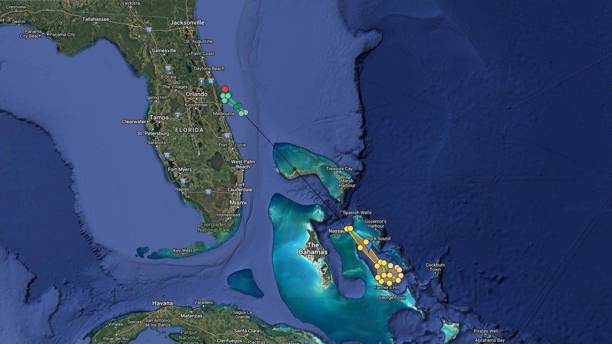 Raul74Cz's tweet photo. LHA map for #Starlink Group 10-12 from CCSFS SLC-40 NET 18 Feb 23:15 UTC, alternatively 19 to 23 Feb based on issued NOTAM/NOTMARs. Planned B1080.16 recovery 605km with estimated fairing recovery ~678km downrange. S2 debris reentry area in South Atlantic. https://t.co/Qn2fUsdQXD https://t.co/xTax311r2I