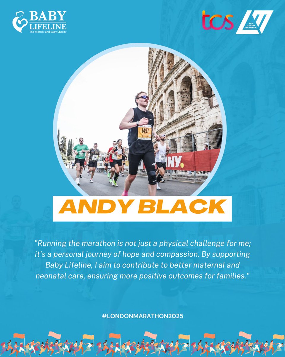 🏃"...By supporting Baby Lifeline, I aim to contribute to better maternal and neonatal care, ensuring more positive outcomes for families." - Andy Black 

👉 Learn more: babylifeline.org.uk/london-maratho…

#BabyLifeLine #LondonMarathon2025 #Fundraiser #MotherandBaby #Charity