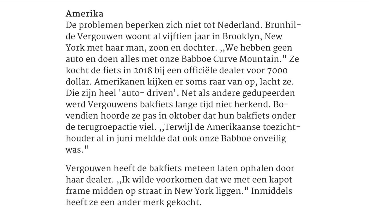 Not only good news about the world-famous Dutch concept of cargo bikes. One specific brand had to launch a recall operation because of major safety issues. And also Dutch expats in Brooklyn are struggling with the situation. 

Today’s news in the <a href="/ADnl/">AD.nl</a> newspaper 📰 

#bakfiets