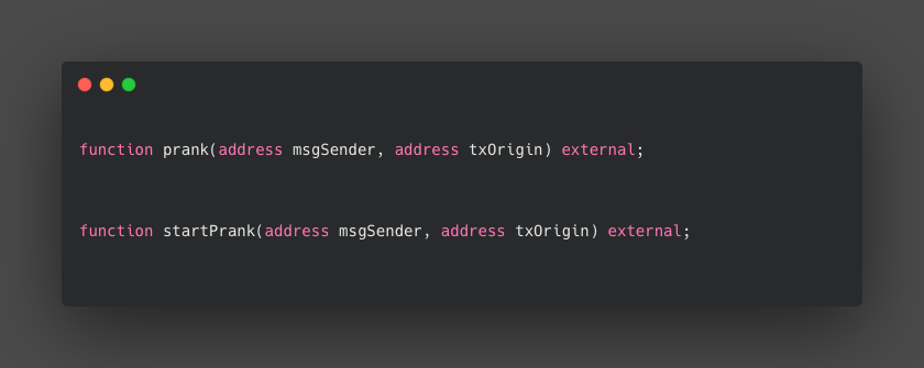 0xlyov's tweet photo. I recently needed a custom tx.origin for some Foundry tests

After an unexpectedly long debugging, I discovered that tx.origin defaults to a special address

Then I  revealed that the prank can accept a second param to set tx.origin

It’s uncommon but important! https://t.co/sFxTyuW2A8