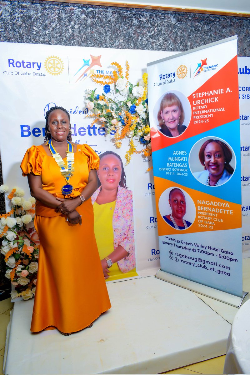 Rotaryclubgaba's tweet photo. The installation of Rotarian Nagaddya Bernadette as the official President of the Rotary Club of Gaba was done on the 05th July 2024 at Green valley Hotel Gaba. The official President of the Club is Rtn Bernadette. Our beautiful moments lay under this post #rotaryworldover https://t.co/YtPC3gK08L