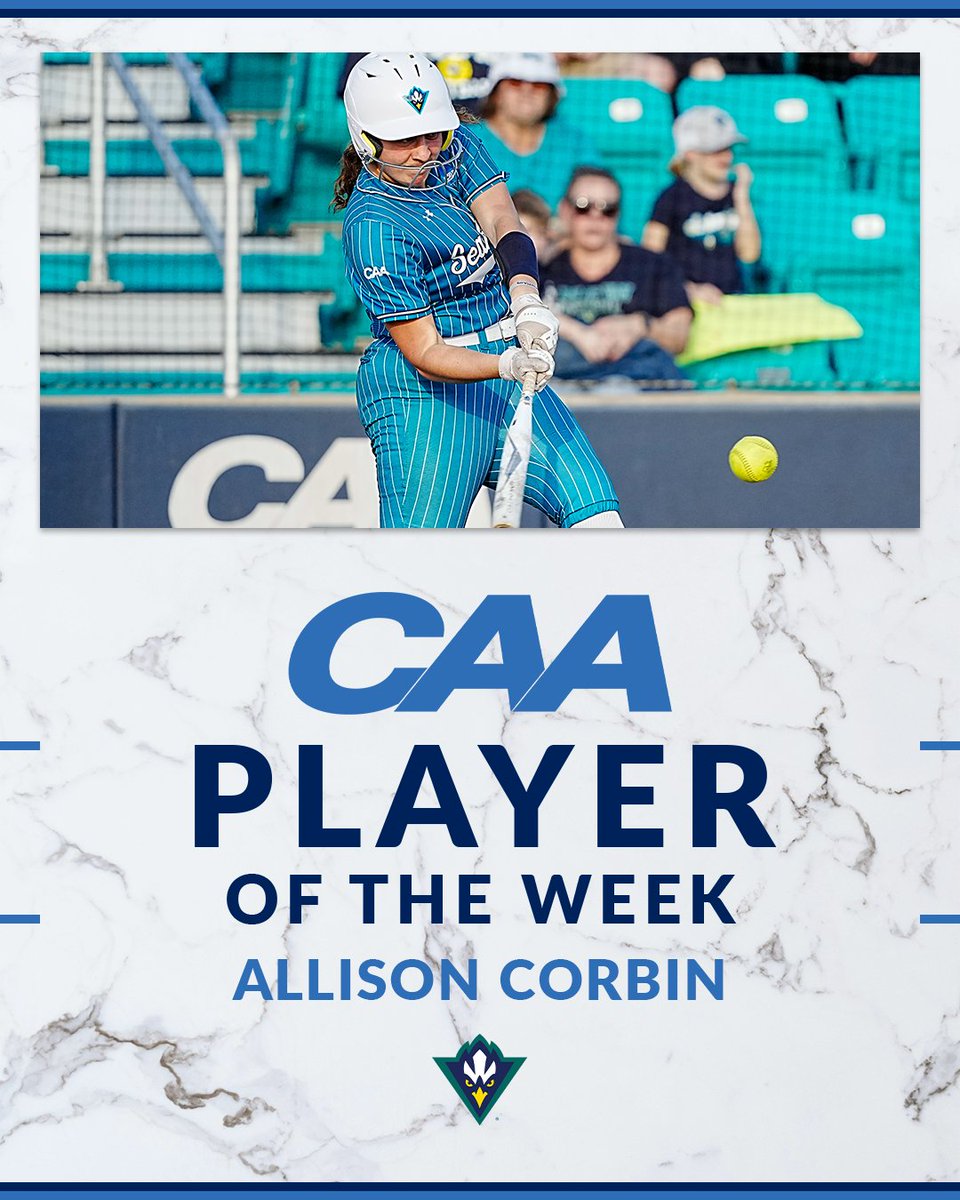 🥎 #CAASoftball Player of the Week

Corbin uncorked two home runs and registered a team-high seven RBIs across an undefeated weekend for <a href="/UNCWsoftball/">UNCW Softball</a> at the CSU Blue/Gold Classic!

🗞️ | bit.ly/4i0pkBo