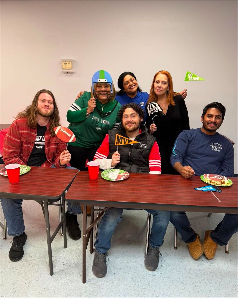 EastwickCollege's tweet photo. Missing football season yet? Our Hackensack faculty &amp; staff celebrated this year's Super Bowl with a delicious pot luck lunch! A huge shoutout to everyone who contributed and made this event such a touchdown! 🏈 https://t.co/hMi5CLvqxC