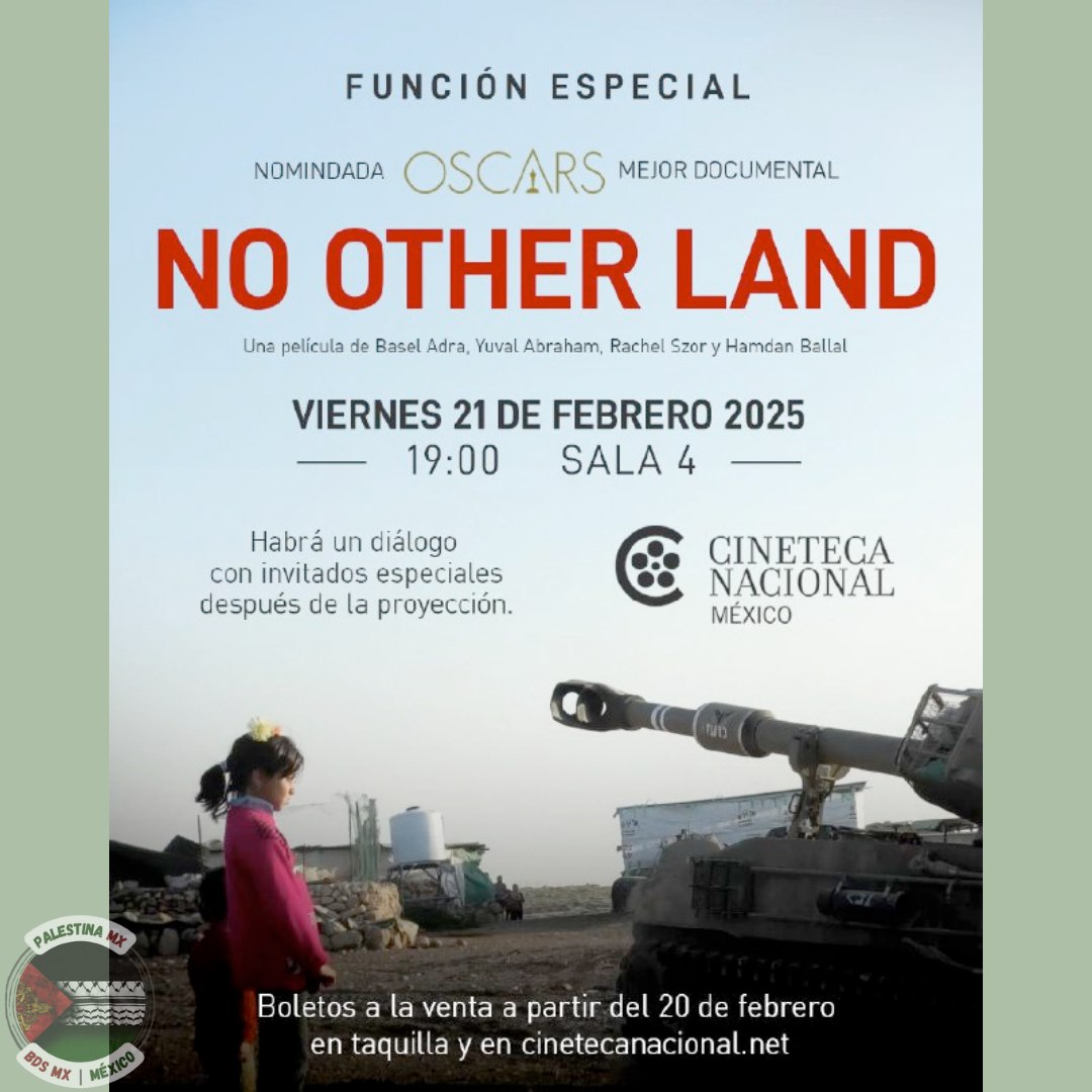palestina_mx's tweet photo. ¡Tenemos una sorpresa!
Entra a nuestras redes y comparte desde ahí la publicación.
https://t.co/WQJZKsvnR5
#NoOtherLand De @basilaladraa @yuval_abraham Rachel Sznor y Hamand Balial.
Gracias a @artegiosdist
¡Atentxs!
#Palestina #México #PalestinaMx #BDS #BDSmx #Solidaridad https://t.co/MjSFaLoqeZ
