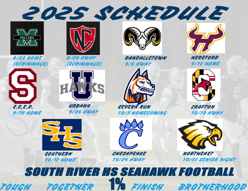 2025 Schedule Drop