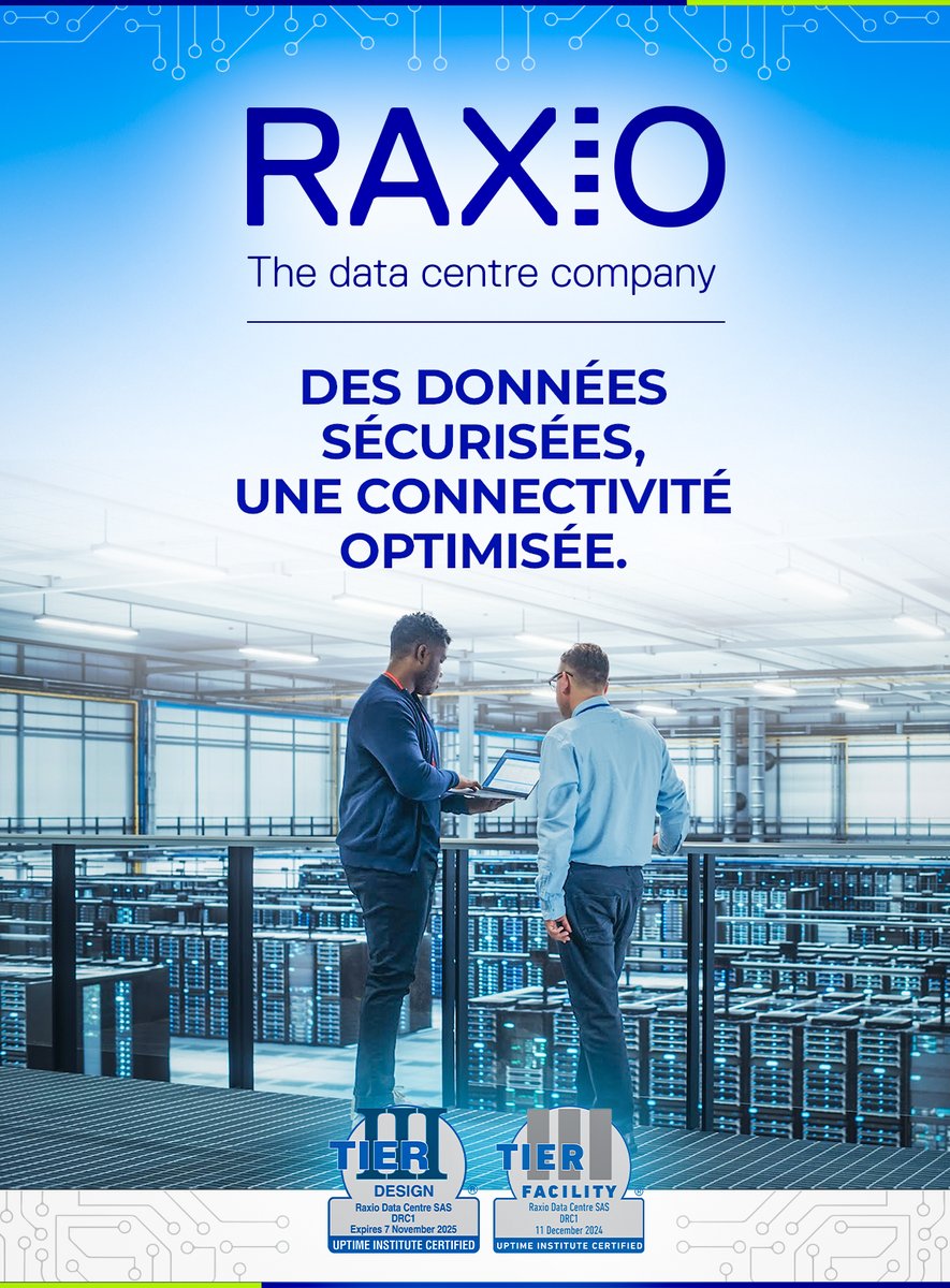 RaxioR's tweet photo. 💡 Qu’est-ce qu’un centre de données Tier III ? 

Il s’agit d’une infrastructure capable d’assurer un fonctionnement continu, même en cas de maintenance. Cela signifie qu’une entreprise hébergée dans un centre Tier III bénéficie d’une meilleure fiabilité, d’une réduction des interruptions et d’une sécurité renforcée pour ses données. 
Avec cette certification, Raxio RDC répond aux normes internationales les plus exigeantes.

Découvrez ce que cela change : https://t.co/fcVNluE5fG 

#RaxioRDC #InfrastructureIT #CloudComputing