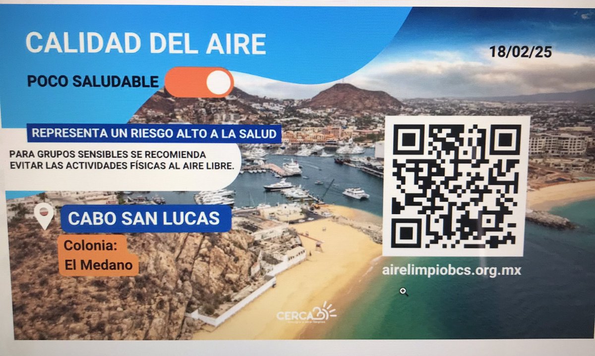 Poco saludable la calidad de aire #loscabos