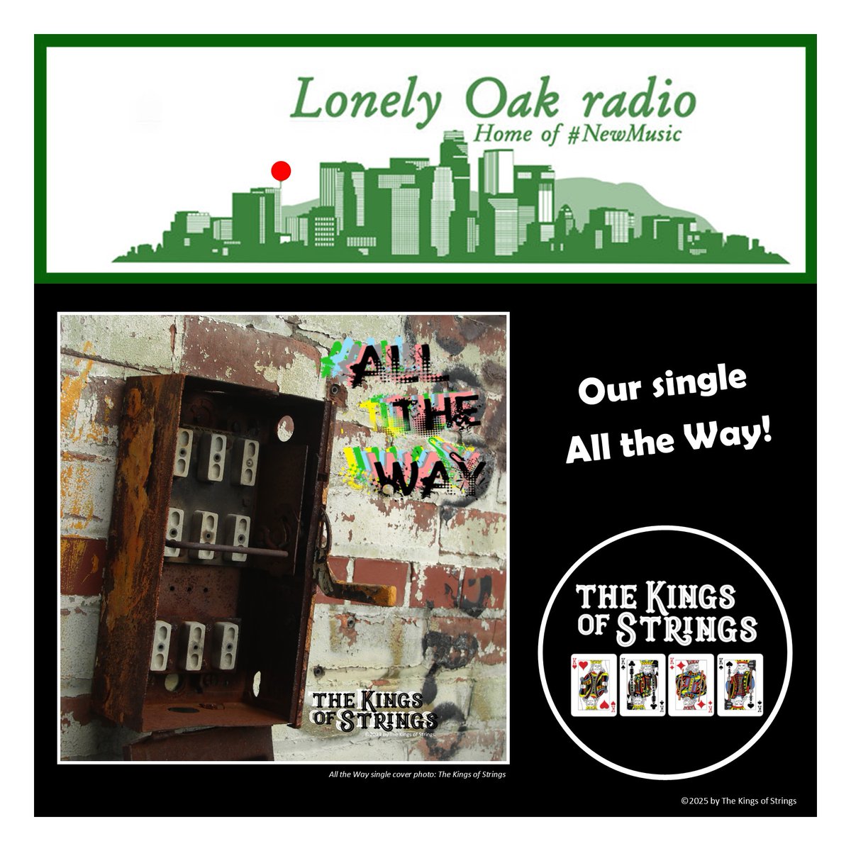 🔥Check out our single, "All the Way" on
<a href="/LonelyOakRadio/">Lonely Oak radio</a> from our album "MEMENTO" Tue. Feb 18 @ 2:26 AM EST. &amp; 2:26 PM EST.
<a href="/KoSofficial_of/">The Kings of Strings</a>
Lonelyoakradio.com #LonelyOakradio #OpenVault Collection show
