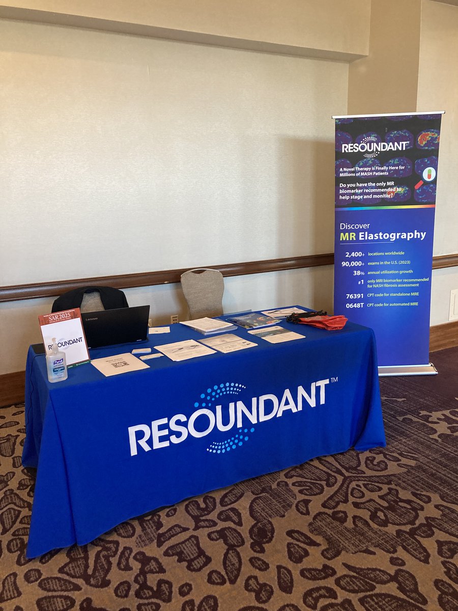 Super busy first day at #SAR25!

A lot of interest from abdominal Radiologists on:
- quantitative MRI biomarkers (MRI-PDFF and MRE) for novel MASLD/MASH therapies
- Hep+ as an automated solution to MRE analysis
- new MRE Flex Passive Drivers for improved patient comfort

Stop by