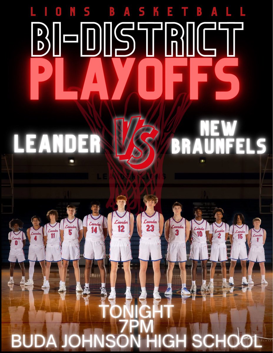 Lion Basketball (@llionhoops) on Twitter photo πππ GAME DAY !!! πππ
Our playoff journey begins today! See you there Lion Nation!
<a href="/LeanderisdATH/">Leander ISD Athletics</a> <a href="/LHS_principal20/">Leander HS Principal</a> <a href="/varsity_news/">Varsity News</a> <a href="/hoopinsider/">Hoopinsider</a> <a href="/atx_hoops/">CAPITAL CITY HOOPS</a> πππ GAME DAY !!! πππ
Our playoff journey begins today! See you there Lion Nation!
<a href="/LeanderisdATH/">Leander ISD Athletics</a> <a href="/LHS_principal20/">Leander HS Principal</a> <a href="/varsity_news/">Varsity News</a> <a href="/hoopinsider/">Hoopinsider</a> <a href="/atx_hoops/">CAPITAL CITY HOOPS</a>