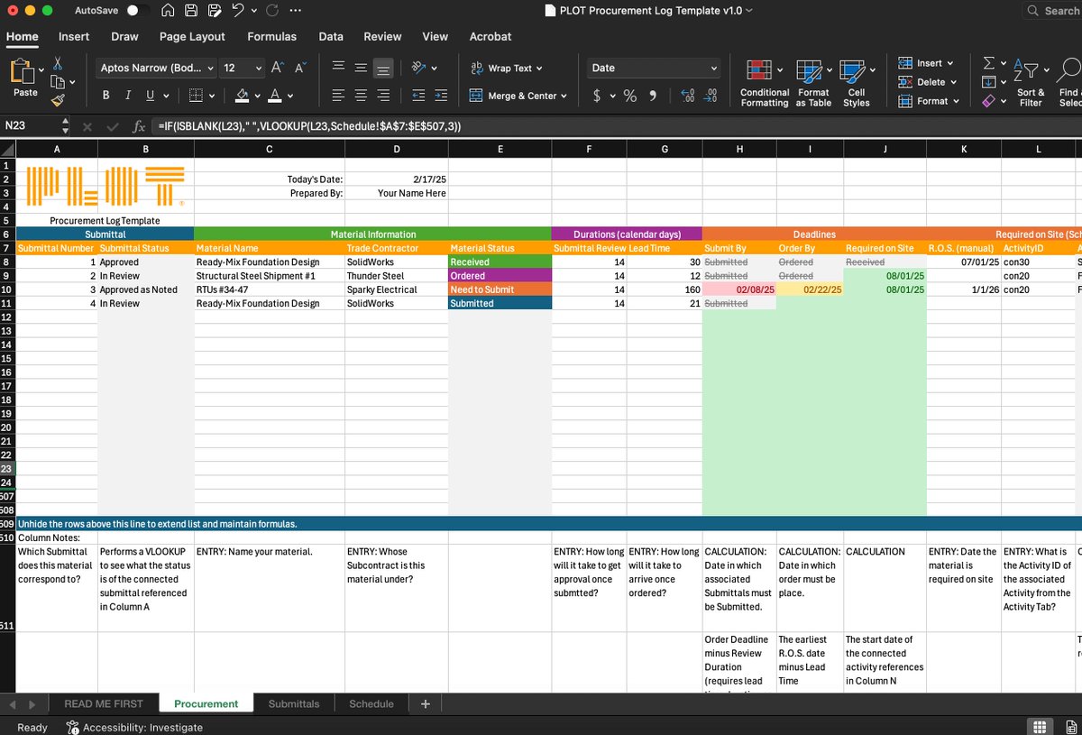 INTRODUCING: The industry's first open-source procurement spreadsheet template.

Whether you need a simple tracking system or a highly customized solution, this spreadsheet gives you a solid foundation to build on.

Download and find more details at: bit.ly/4hAOMxw