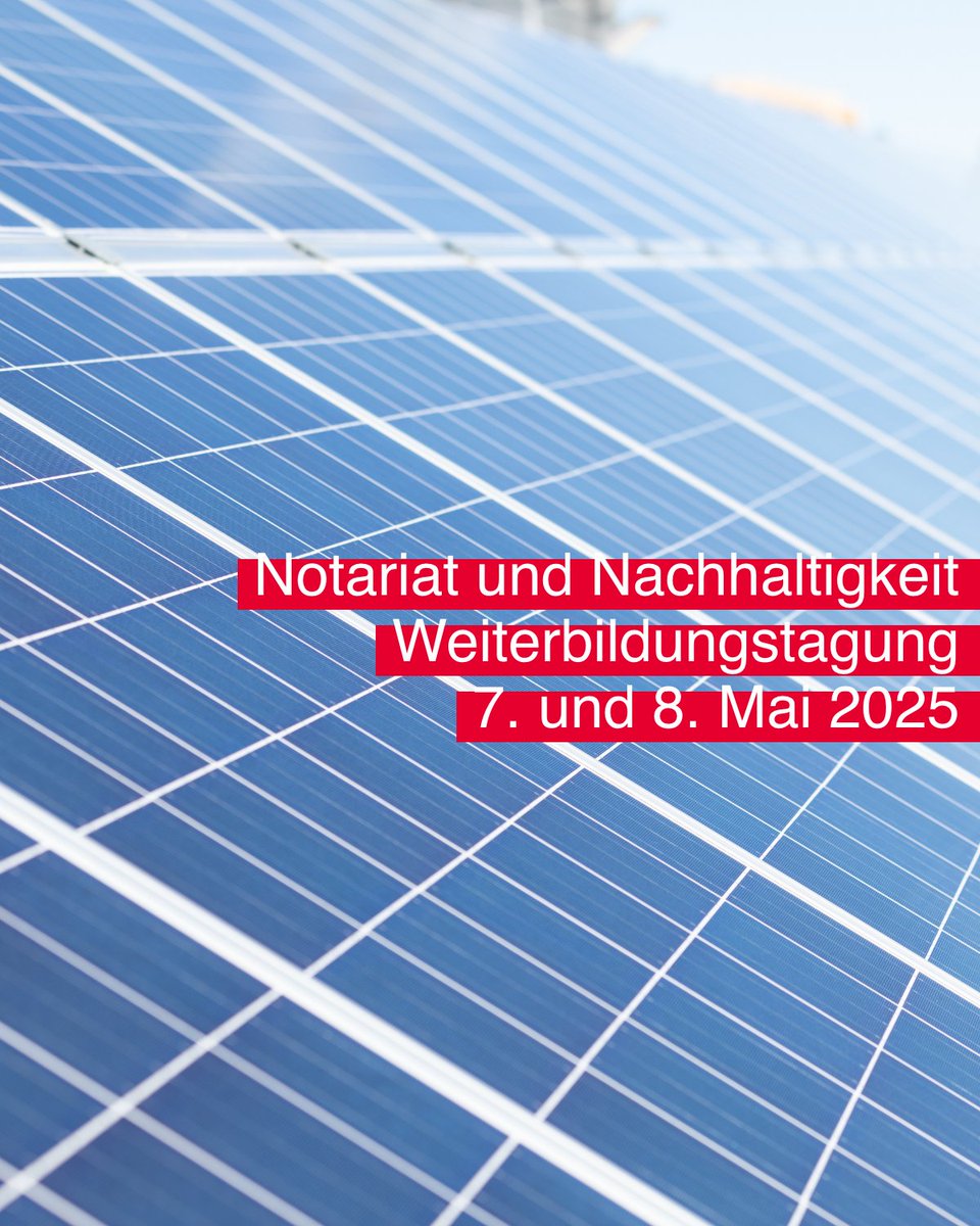 iusunibe's tweet photo. 🌱Notariat und Nachhaltigkeit

Nachhaltigkeit wird auch im Notariat zunehmend ein relevanter Faktor – der Verband bernischer Notare (VbN) &amp; das Institut für Notariatsrecht und Notarielle Praxis laden zur Weiterbildungstagung am 🗓️ 7. und 8. Mai 2025 ein.

https://t.co/6OyPnlHO3n https://t.co/Ar4bK76JiR