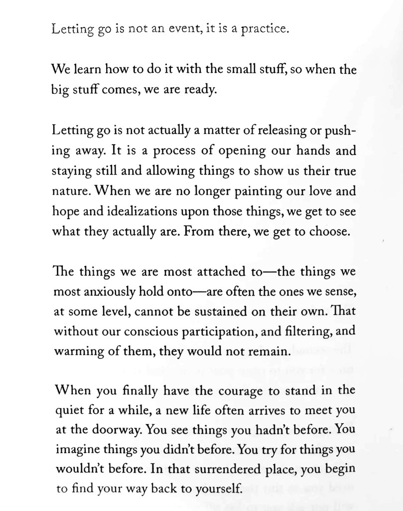 Liminal1988's tweet photo. 📖: 'The Life That's Waiting' (out 2/26)

In retrospect, you will see how clearly and intricately you have been guided. How the right things always arrived at the right time, even when you were absolutely convinced that they would not. How the wrong things left no matter how tightly you gripped, how hard you tried, how much you attempted to force a lesson into a lifetime. 

How you were drawn to the experiences you most needed, even if they were not the ones you wanted. How life gave you the exact amount of space, and time, you actually required, even if you spent much of it wondering why things were happening too fast, or not quickly enough. How all that seemed so random, so ill-fated, so untimely, wove together into something greater than your conscious mind could have pieced together when you were just standing in the ruins, wondering how you would build the new city.

Everything unfamiliar is also uncomfortable — no matter how good it is for us. That is what makes change so scary. Not that we are actually afraid to try new things or have new experiences or press up against the limits of our perception and defy them, but that we grow to prefer a familiar hell over an unfamiliar heaven. 

When we reestablish our comfort zones around the things we actually want, things start to come together effortlessly. It’s cause-and-effect. It’s inevitability. If we get comfortable with consistency, eventually, the right things align. The idea is born, the love is found, the next step is taken, and the new path has begun. In time, it culminates to becomes the foundation upon which we build our new lives — including all of the pieces of the past we’ve loved, and all the new ones we did not even know we would come to find.