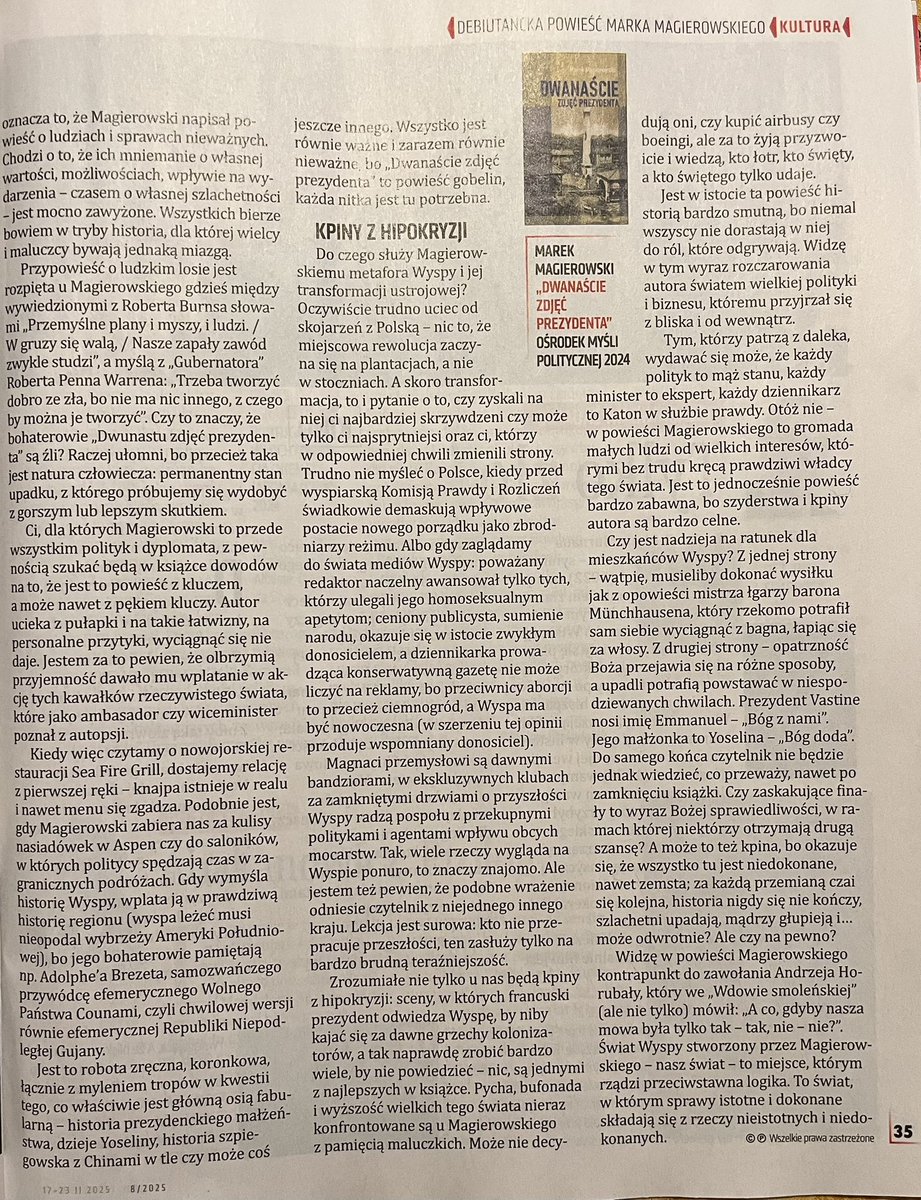 mmagierowski's tweet image. Mam nadzieję, że koledzy z @DoRzeczy_pl nie mają nic przeciwko udostępnieniu tekstu :-) Dziękuję @PiotrGociek za recenzję "Dwunastu zdjęć prezydenta".