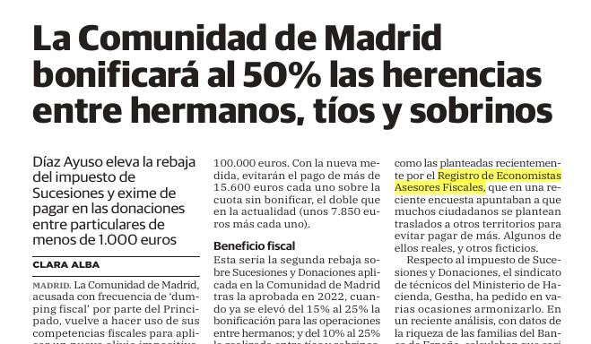 dauden's tweet photo. La Comunidad de Madrid baja (más) los el impuesto de sucesiones. https://t.co/r4sruGYYy6