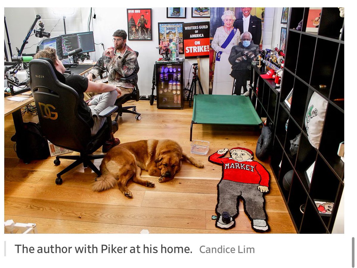 luke_winkie's tweet photo. I give you a 5,000 profile of Hasan Piker, who is the only lefty media personalities with any cultural salience among young men. Will Piker be marbled into the Democratic messaging machine? For that to happen, one of the two entities — Piker or the Party — would need to change. https://t.co/RVCrhsoiFx