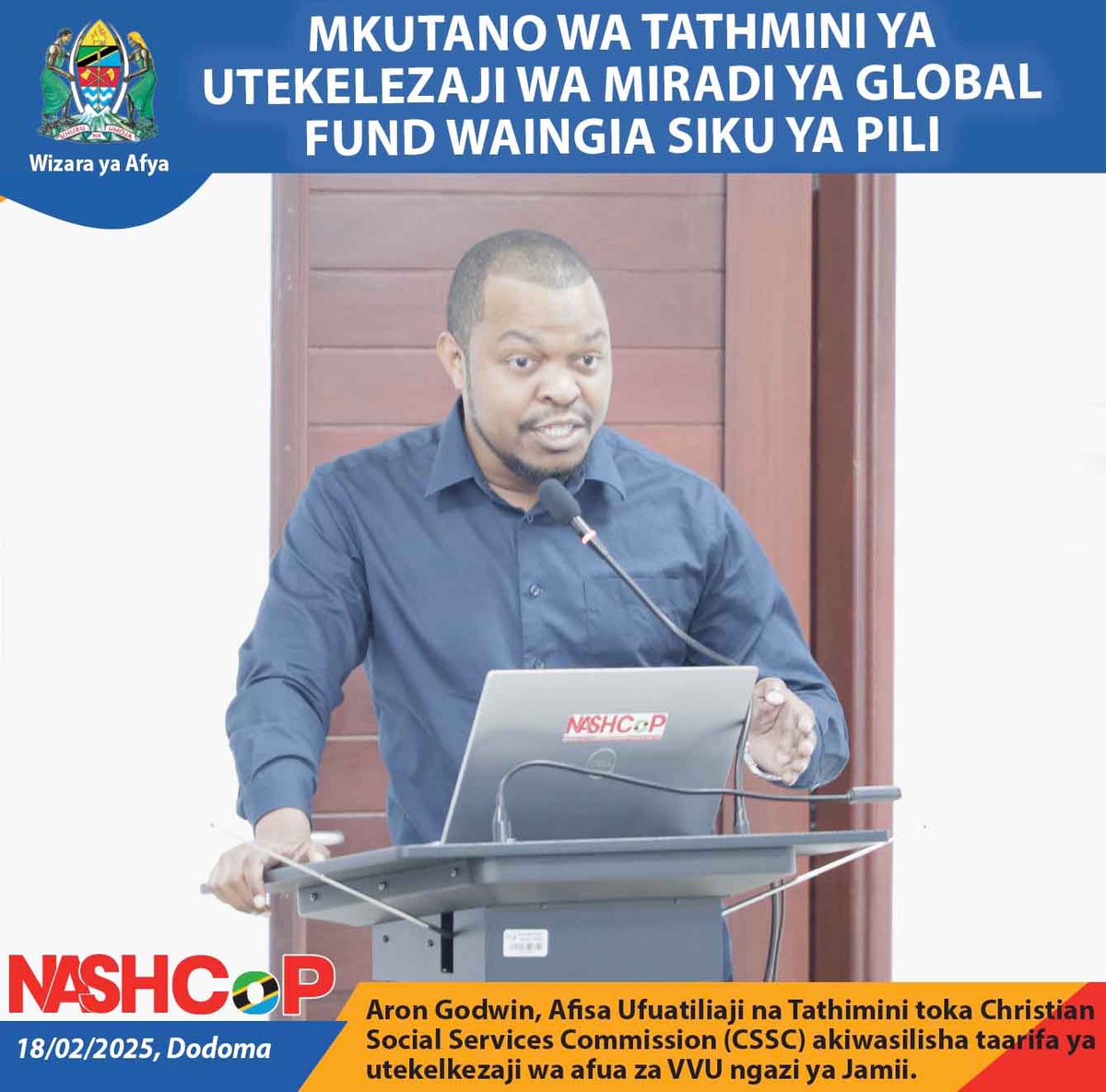 Mkutano wa Tathmini ya utekelezaji wa Global Fund umeingia siku ya pili leo tarehe  18.02.2025 Jijini Dodoma,Wizara ya Afya kupitia NASHCoP imeongoza zoezi la kuwasilisha tathimini ya utekelezaji wa miradi ya GF katika huduma za VVU, UKIMWI, Magonjwa ya Ngono na Homa ya Ini