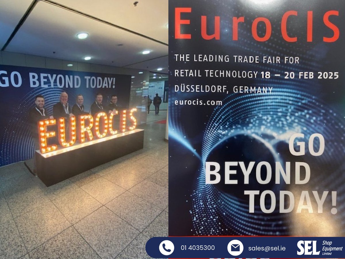 ShopEquipLtd's tweet photo. Our team are delighted to attend @EuroCIS in Düsseldorf, Germany!

EuroCIS is the leading trade fair for retail technology. We're excited to connect with industry leaders and experts to learn about the latest trends and solutions shaping the future of retail and shop fitting. https://t.co/CezxdWKKaJ