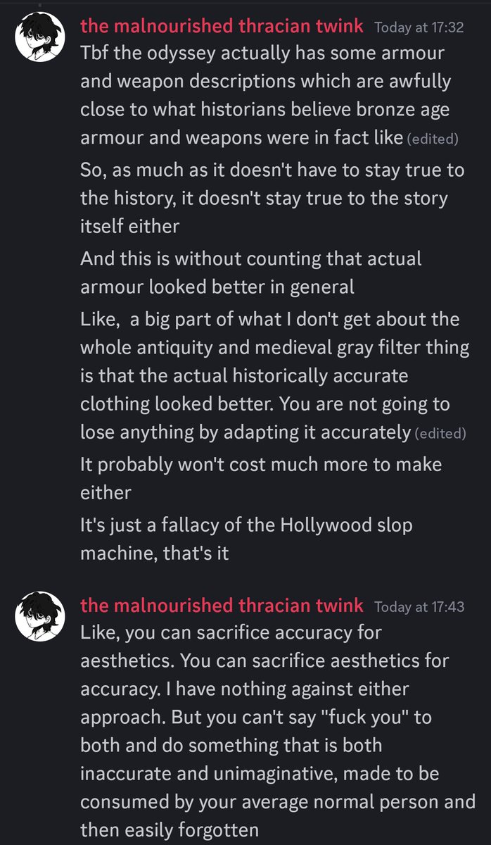 VranThink's tweet image. Some thoughts on the Christopher Nolan Odyssey armour reveal