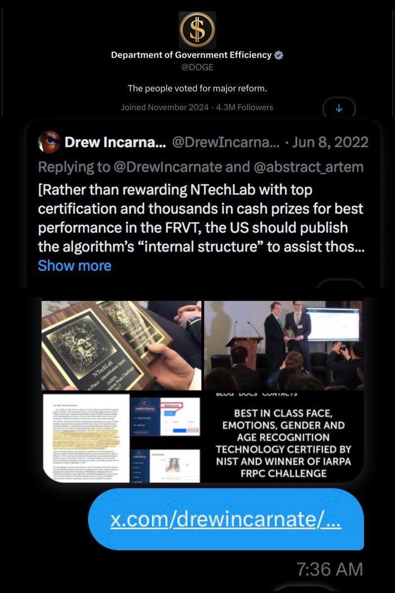 DrewIncarnate's tweet image. #NTechLab #FindFace #NIST @DOGE