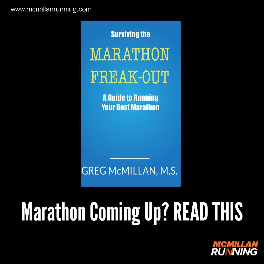 Marathon (or Half-Marathon) coming up? DOWNLOAD MY eBOOK

buff.ly/4feSuvY 

It happens every time. The marathon seems weeks and weeks away then suddenly, it’s here! This begins “the great marathon freak out”.

You worry you aren’t ready so read this ebook!