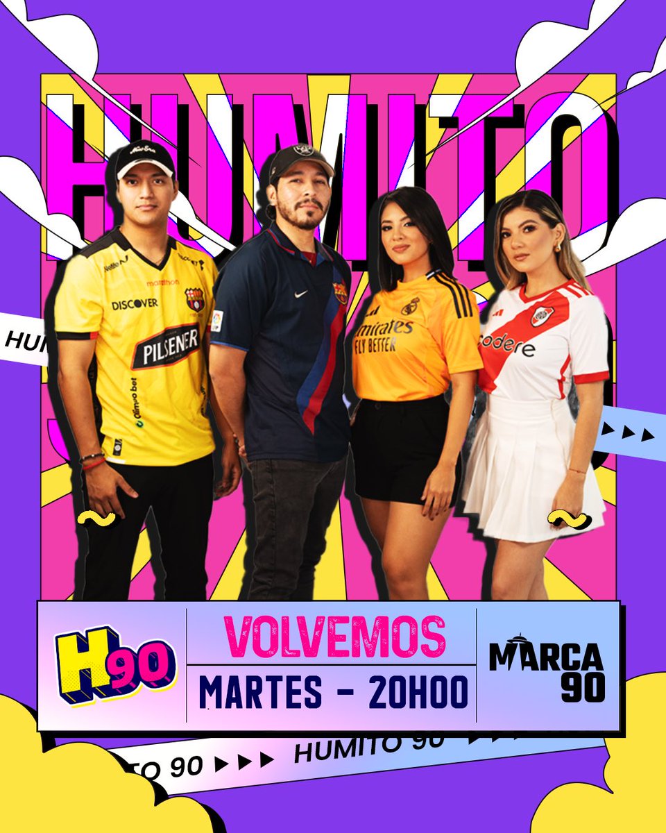 marca90ec's tweet photo. Estamos de HUMITO 💨💨💨 HOY 8pm | En Vivo 😎

Premios + Joda + Fútbol + Shakira 🧐 | Todo en un solo programa x Marca90 📲🏴‍☠️🏆🇪🇨

Click al Link: https://t.co/eRxd3pkBm0

#Humito90 #Apu #DonFut #NathyChong #KaritoDavila https://t.co/MsspQl4ig7