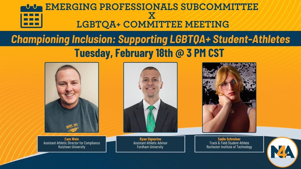 With evolving policies and cultures, this conversation is critical 💯

Join the LGBTQA+ Committee and Emerging Professionals Subcommittee at 3:00pm CST/4:00pm ET today for an insightful conversation around inclusivity.
#WeAreN4A