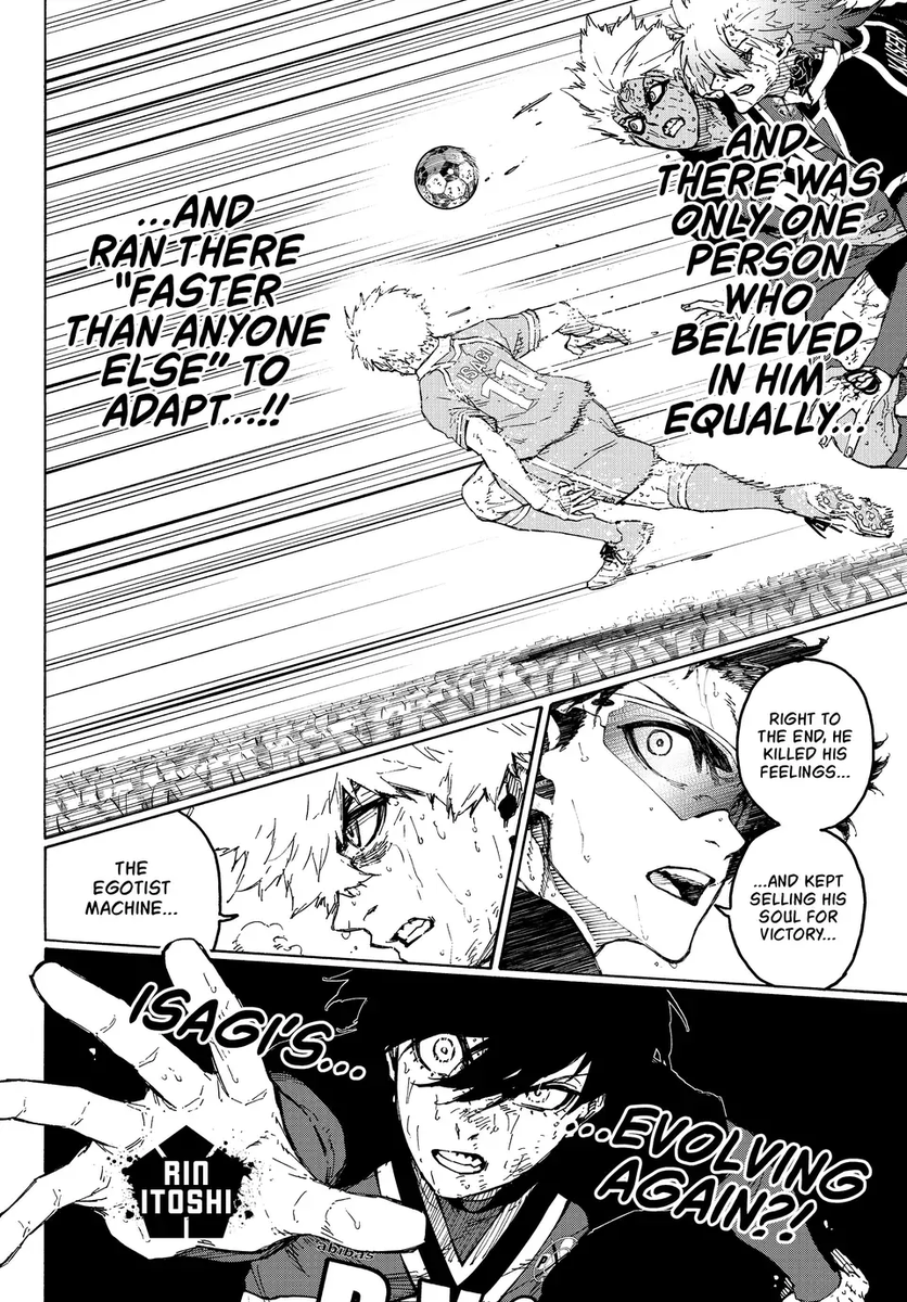 DaraDaraInc's tweet photo. Kaiser might actually be doomed maybe omygod

- The fact Kaiser couldn't reach Ness his pass because he solely DIDN'T BELIEVE IN HIM btw and ISAGI did...
- The fact that Kaiser DIDN'T let his emotions go like Isagi did

broo.. the Kaiser doomers might be onto smth but idk. mann https://t.co/IgTxtuKMfP