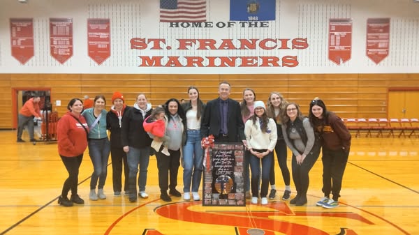 Special evening last night to have many former players and their families, as well as friends on hand. Thanks to ad's Coach Sarver and Nikki Hoppe for the wonderful plaque featuring pictures from all 30 years.