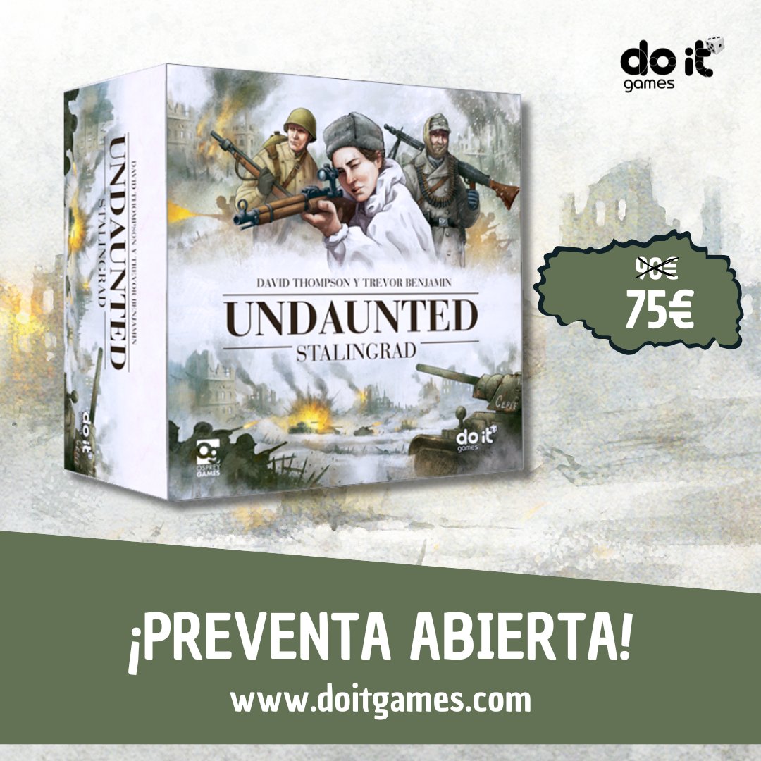 🔔Abrimos preventa de Undaunted Stalingrad en español.

👉Precio especial de preventa 75€.
🗓️Llegada prevista: mediados de marzo.
No disponible en tiendas.

Enlace a tienda:
tinyurl.com/23m8trw3