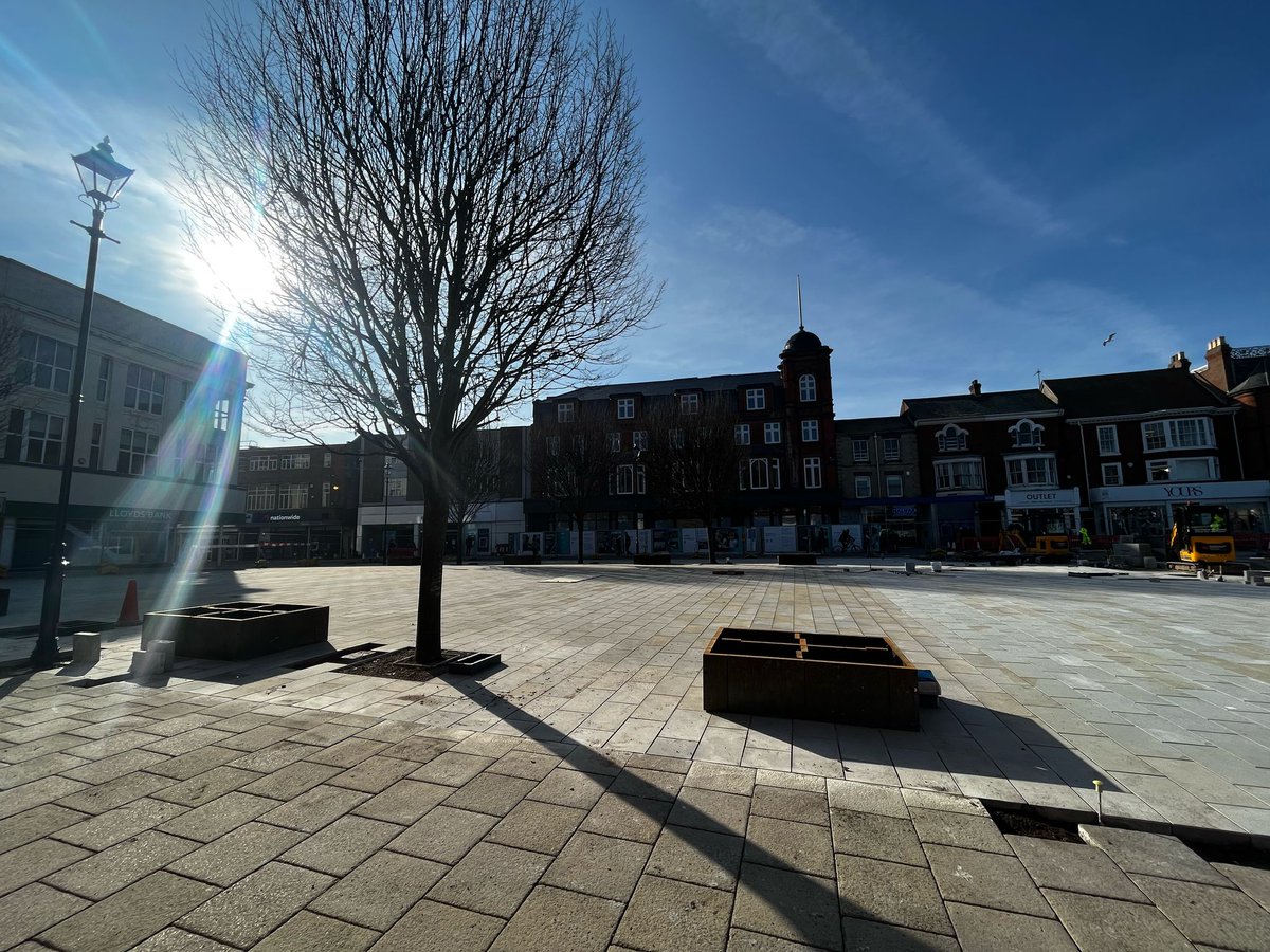 greatyarmouthbc's tweet image. The transformation of the market square is coming along beautifully, and we’re pleased to say that work is on track for completion as scheduled! #GreatYarmouth #PublicRealm #OnTrack #LookingGood