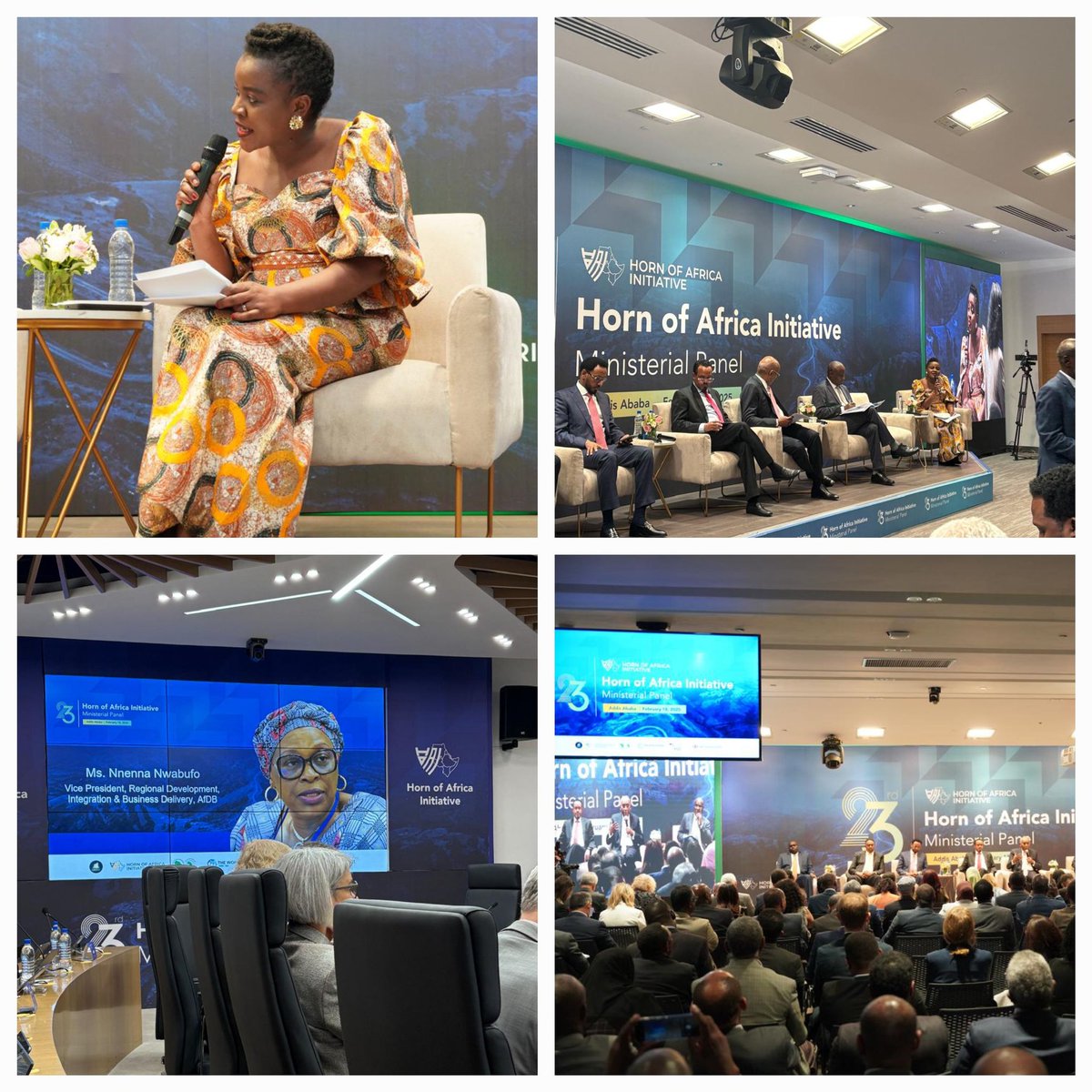JoyKategekwa's tweet image. Today in Addis, I was honored to join @AfDB_Group @NnennaNwabufo
to serve as moderator for the Ministerial Panel as we celebrate 5 years of the Horn of Africa Initiative - a masterclass in country- driven regional integration partnerships of impact.