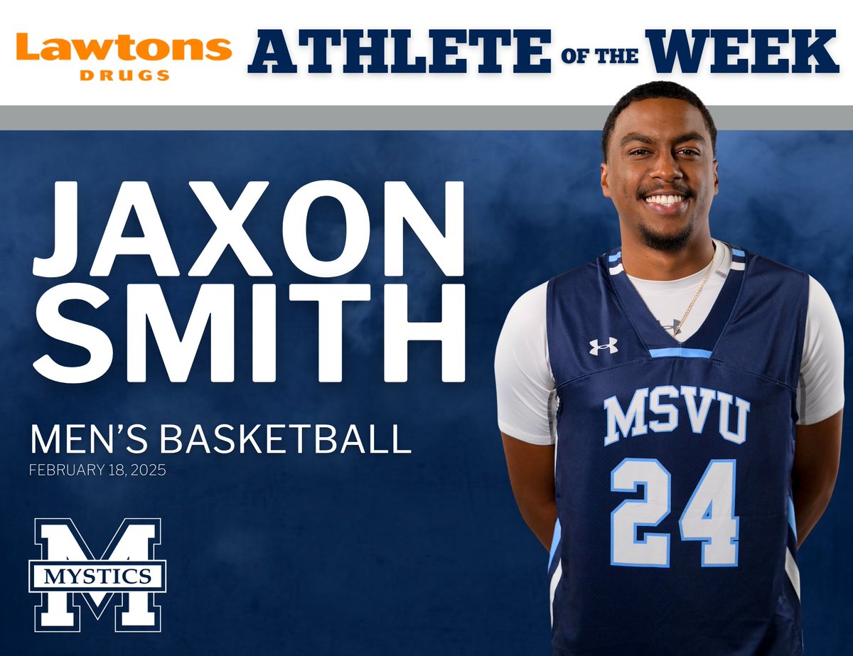 Congratulations to our Lawtons Drugs Athlete of the Week for Men’s Basketball, Jaxon Smith!🏀

Read more at: mountmystics.ca/landing/releas…