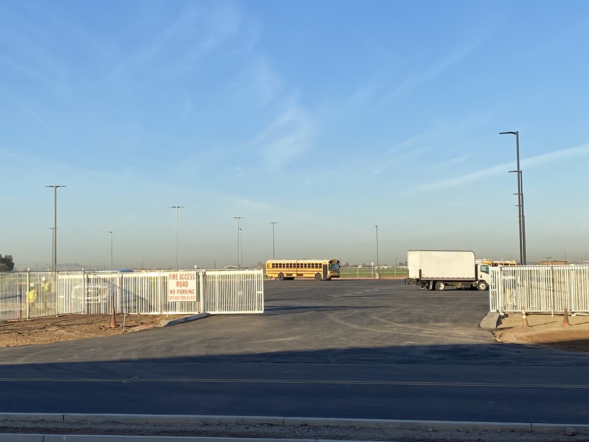 LibertyESD25's tweet photo. We have our first bus on the freshly paved lot at our brand new #LESD25 Transportation Center! https://t.co/Vi3i0IFSnn