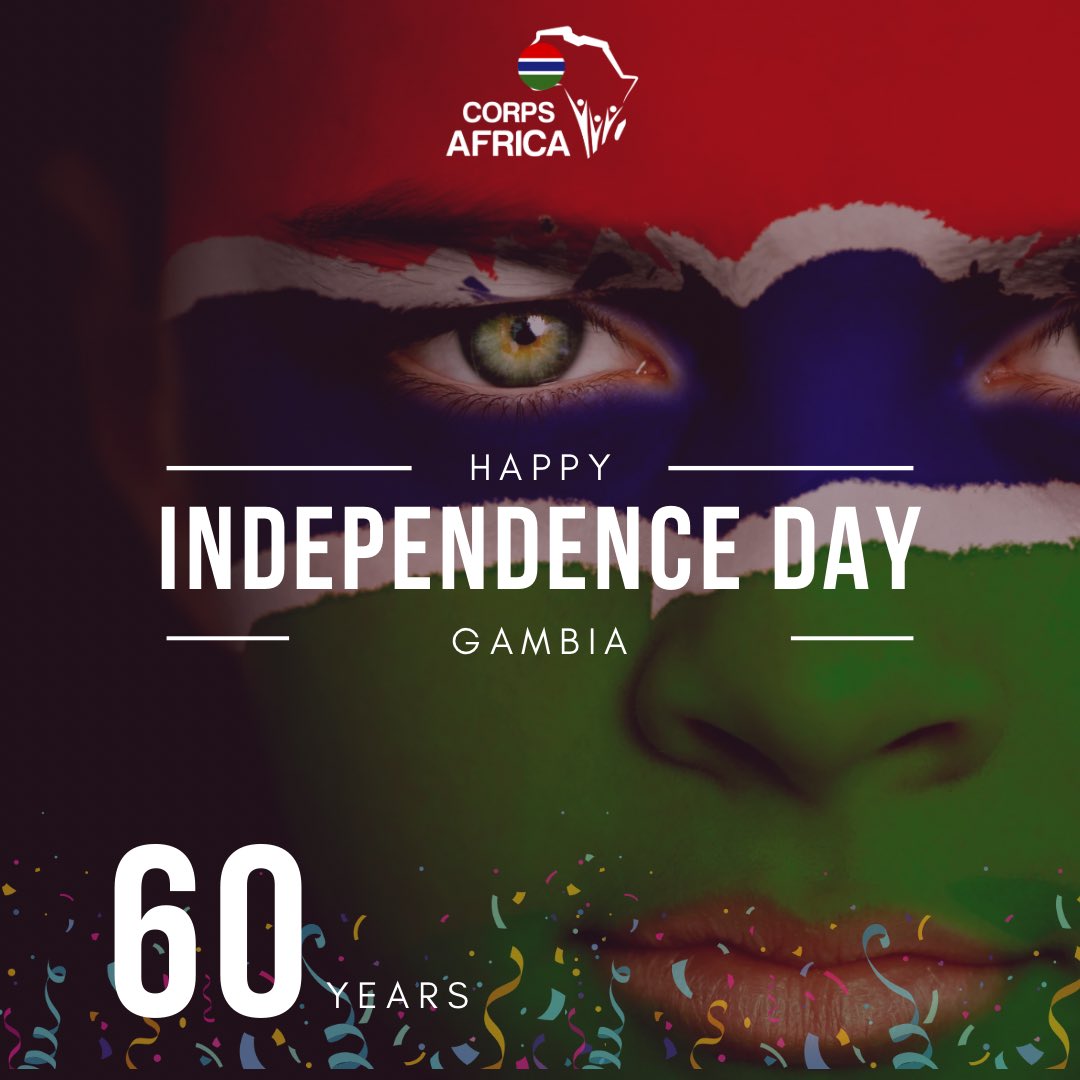 Today we celebrate our motherland <a href="/60/">60</a>.
Happy Independence Day to The Gambia, the smiling coast of Africa! As we join the rest of the nation in celebrating this special day, we continue to firm allegiance to national development, unity, progress, peace, and prosperity.

#60years