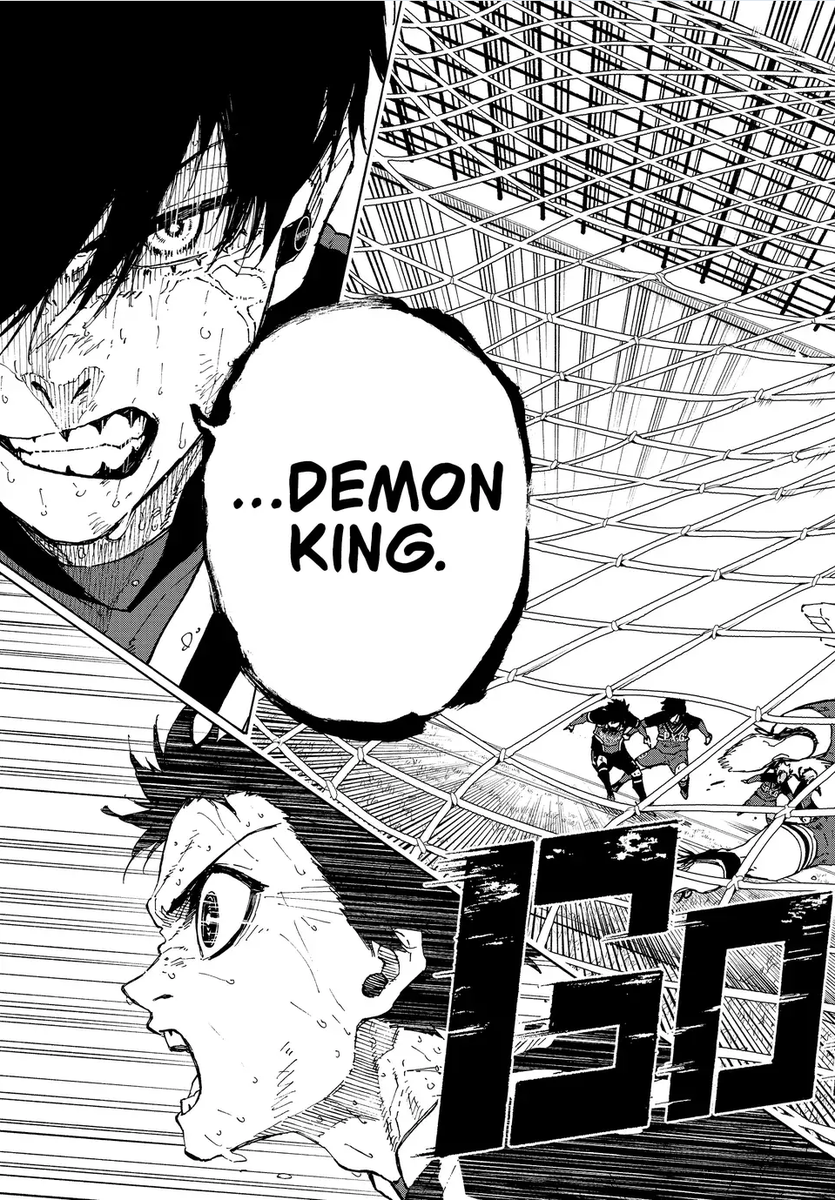 BadGuyFromThere's tweet photo. From admiring Rin's shot back in Chapter 48 to now having Rin praising Isagi's ego in Chapter 293. Full circle. The Job is done. Rin, you are off the list, the next target is Noa or some other big names. We take over the world now! #bllk293 https://t.co/YQH7zjNWhC
