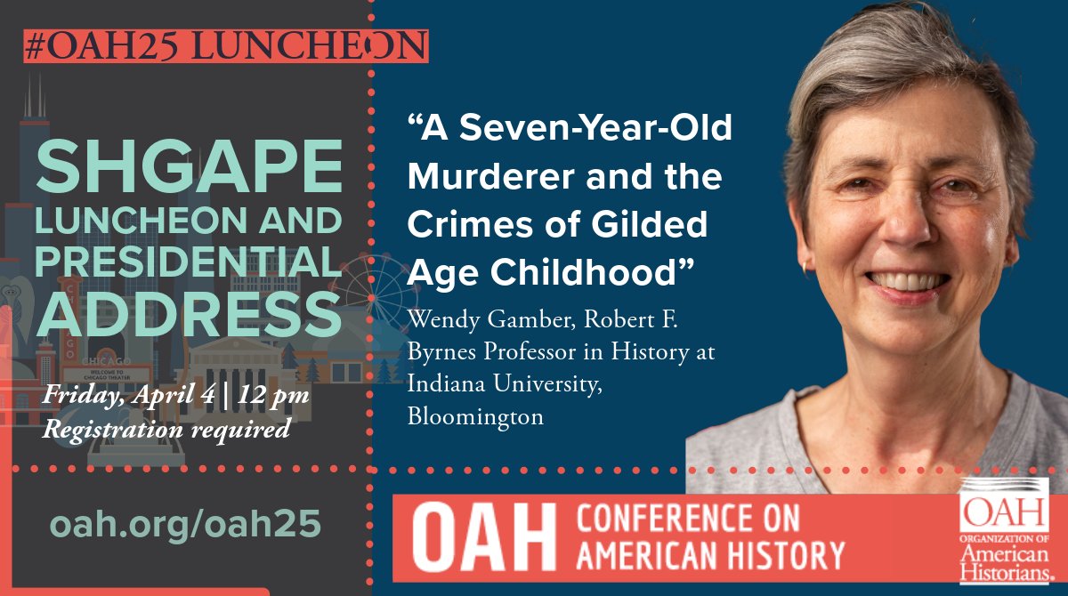 Organization of American Historians (@the_oah) on Twitter photo 🚨 Don't Miss This at #OAH25! 🚨 Join us for the SHGAPE Luncheon—a highlight of the conference where history, insight, & great company come together! This year you'll hear from Prof. Wendy Gamber from <a href="/IUBloomington/">IU Bloomington</a>. Seats are limited! 🔗 ow.ly/5KZ150V21aS 🚨 Don't Miss This at #OAH25! 🚨 Join us for the SHGAPE Luncheon—a highlight of the conference where history, insight, & great company come together! This year you'll hear from Prof. Wendy Gamber from <a href="/IUBloomington/">IU Bloomington</a>. Seats are limited! 🔗 ow.ly/5KZ150V21aS